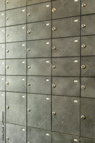 a large number of bank cells for storing valuables © Andrey