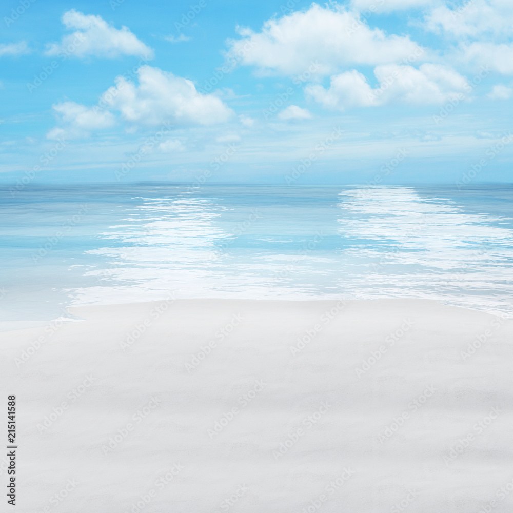 sunny summer beach background 3d-illustration sunny summer beach background 3d-illustration