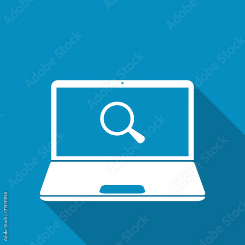 Scanning Laptop. Searching. Looking for something