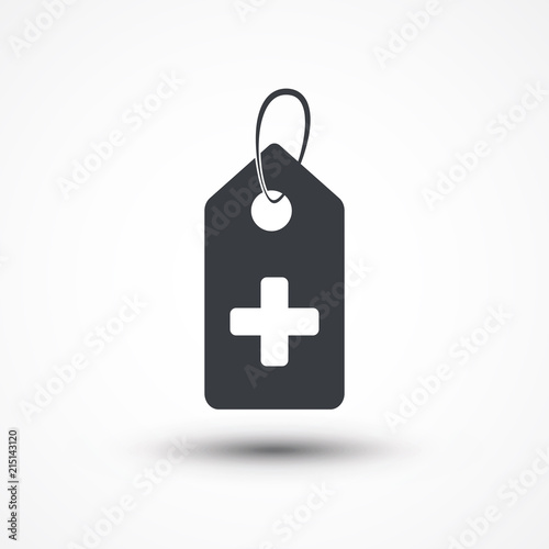 Price tag icon with plus sign