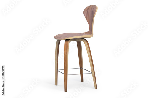 Modern bar stool. 3d render