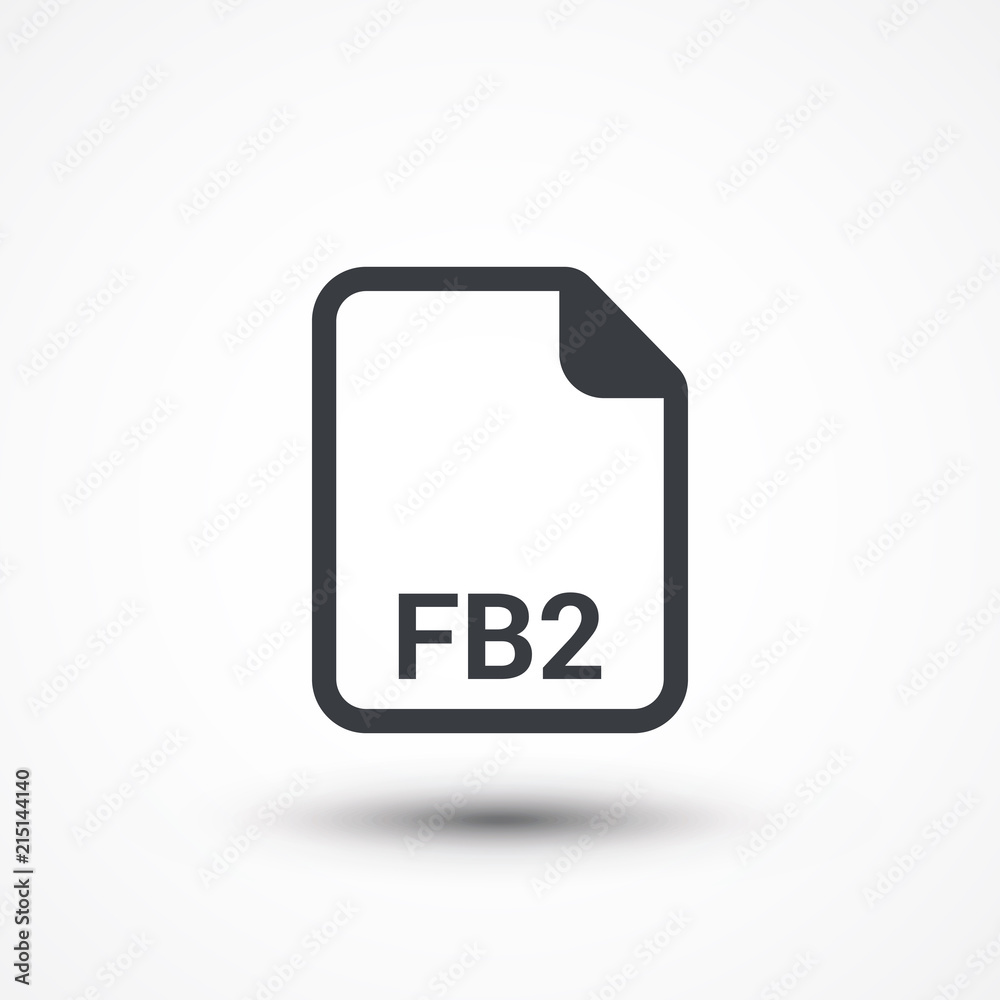 FB2 ebook file extension icon FB2 ebook file extension icon