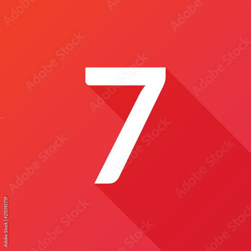 Free Download Illustration of a Letter with a Long Shadow - Letter 7 - GFXLoad