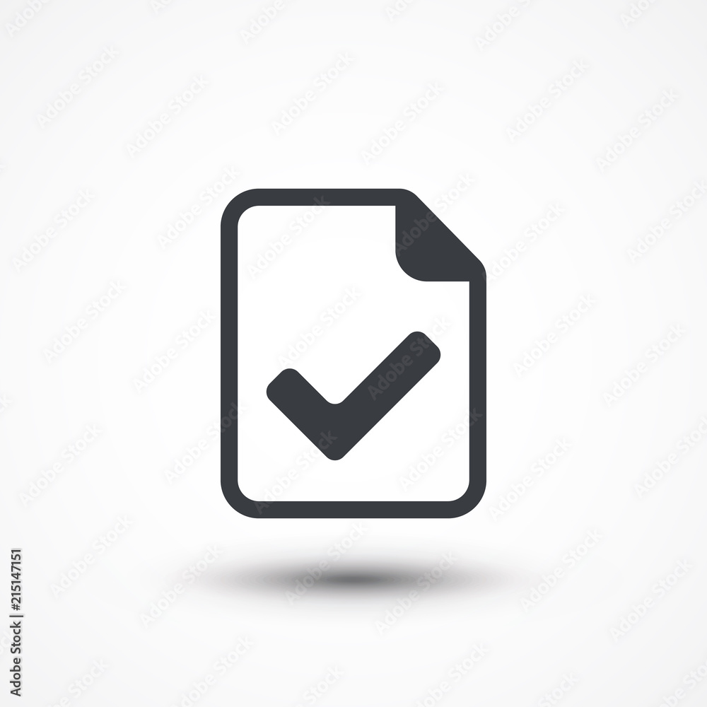 Check file icon on white background. illustration Check file icon on white background. illustration