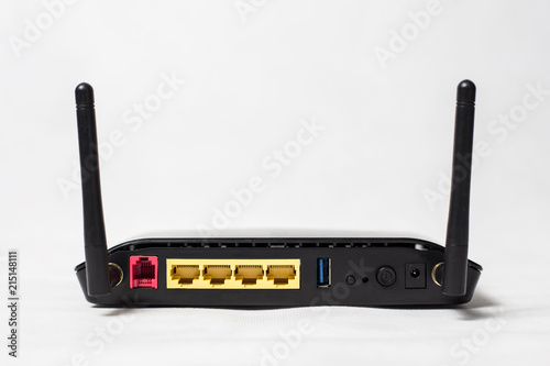 Obraz na płótnie Black Computer Router