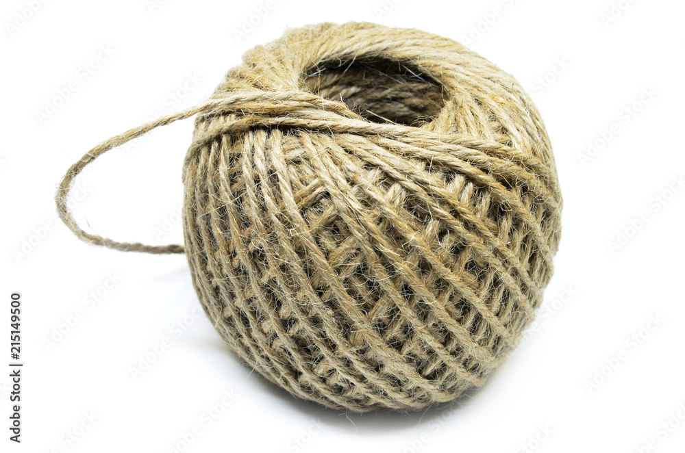 Linen string isolated