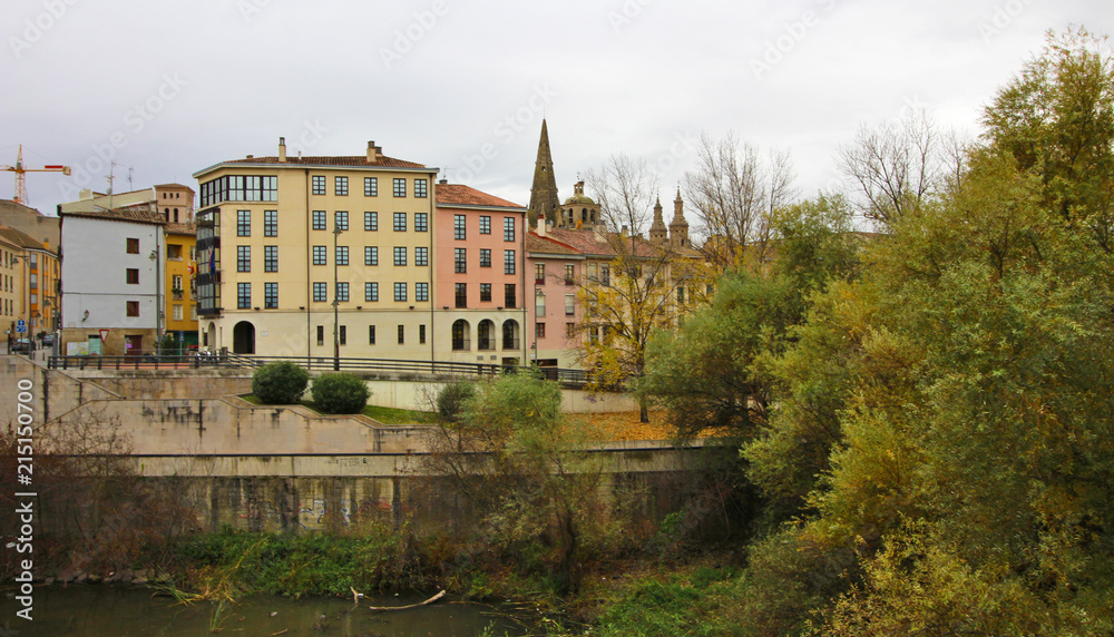 Casas tradicionales en Logroño, España