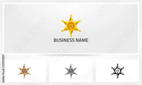 Star Badge Sheriff Detective Logo