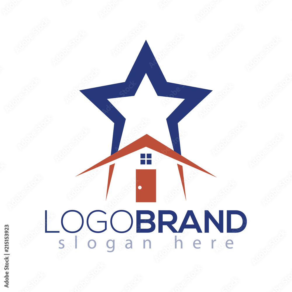 Obraz premium Home Star Logo vector element. home logo template
