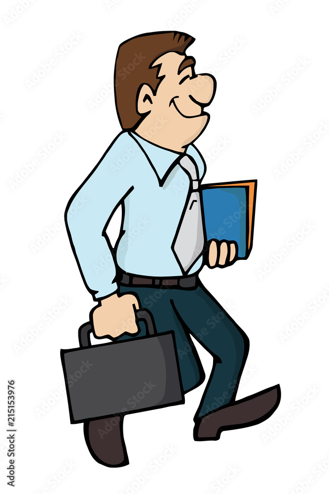 Hombre con portafolio y documentos