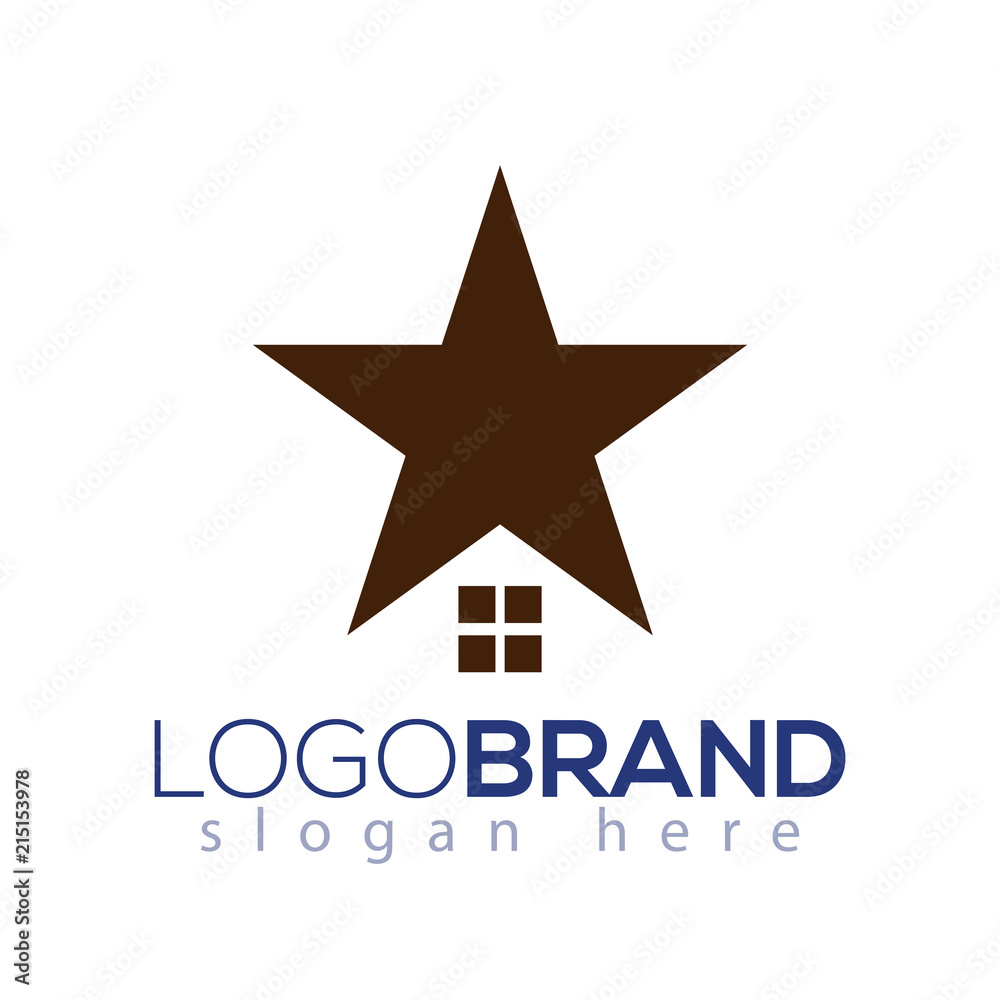 Home Star Logo vector element. home logo template Home Star Logo vector element. home logo template