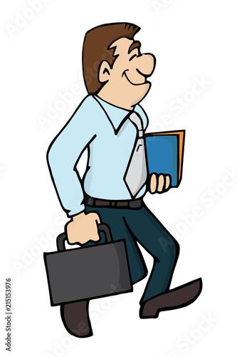 Hombre con portafolio y documentos