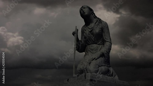 Timelapse of decaying gravestone photo