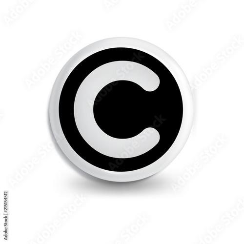 c Letter in circle icon logo element. letter logo template