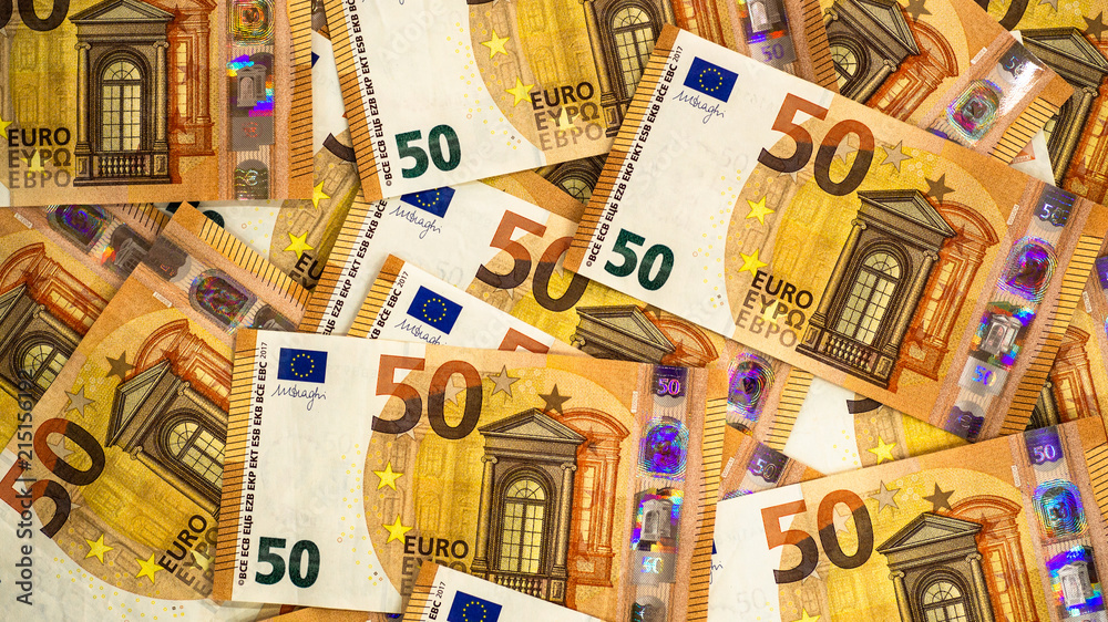 Euro Money. euro cash background. Euro Money Banknotes. Euro banknotes background of Euros of Europe, EUR currency. Financial colorful background.