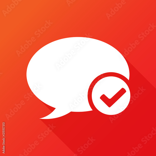 Speech bubble icon check mark