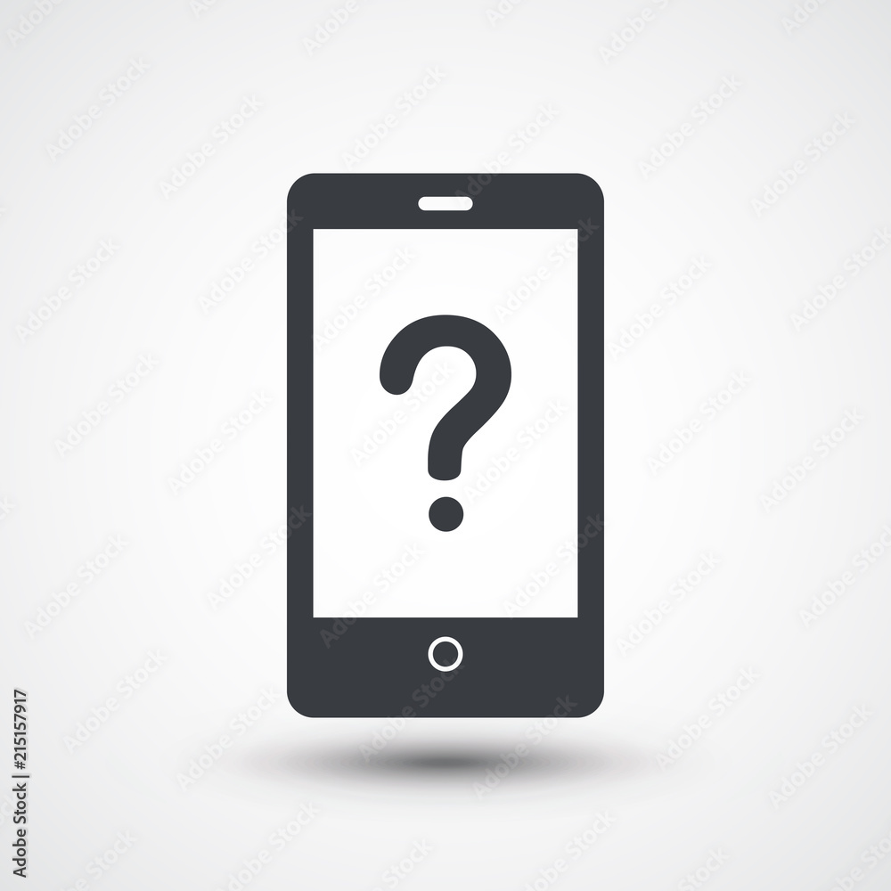 Smartphone and question icon