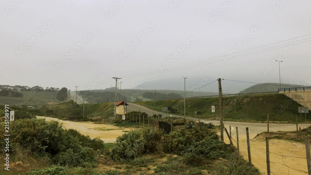 Winter, empty beach in north of Chile, Los Vilos, South America, cloudy day Winter, empty beach in north of Chile, Los Vilos, South America, cloudy day