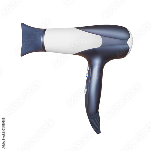 Women's hair dryer in vector on a white background.Hair dryer vector illustration.