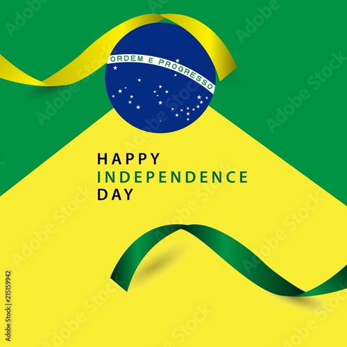 Happy Brazil Independence Day Vector Template Design Illustration