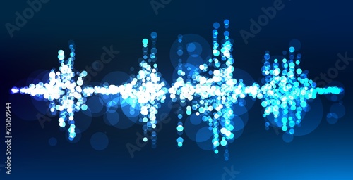 Musical equalizer. Sound wave. Radio frequence. Vector illustration.