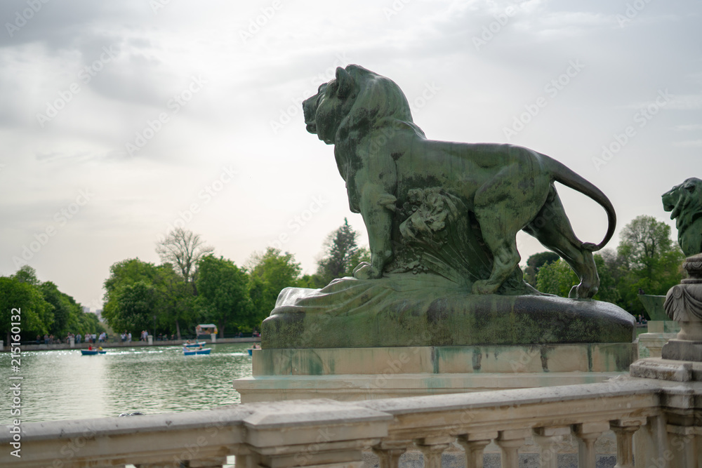 MADRID, SPAIN Monument to king Alfonso XII Park El retiro MADRID, SPAIN Monument to king Alfonso XII Park El retiro