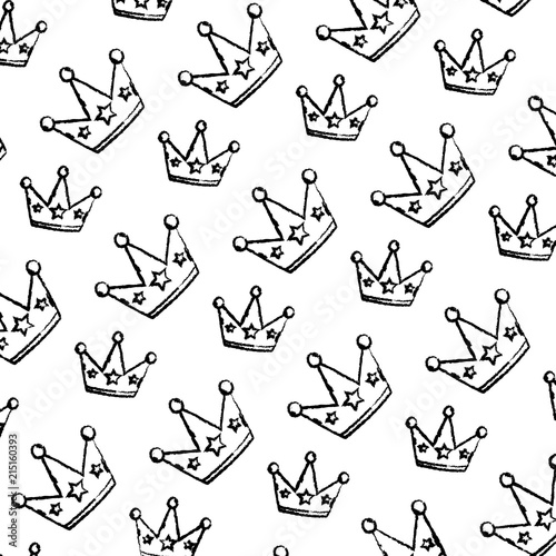 grunge luxury crown object with stars background