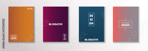 Minimal Covers, Vector Hipster Abstract Brands Design. Magenta, Cyan, Yellow Corporate Identity Blend Tech Halftones. Business Minimal Covers, Cool Retro Ad Music Party Poster Bright Gradient Stripes.