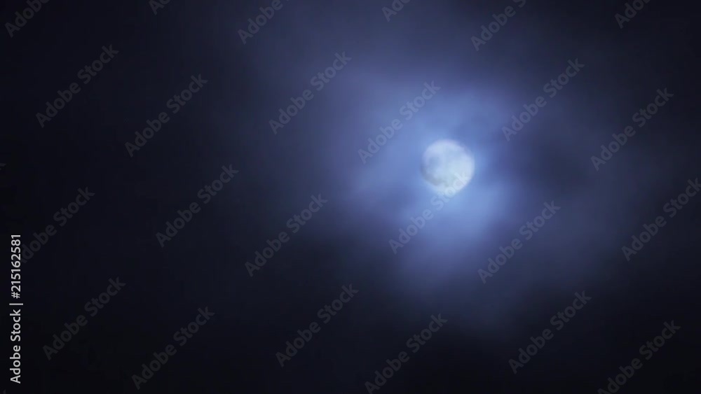 Timelapse of moon behind foggy clouds Timelapse of moon behind foggy clouds