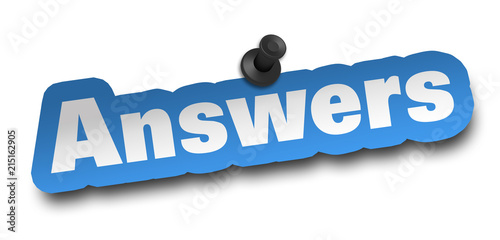 answers concept 3d illustration isolated