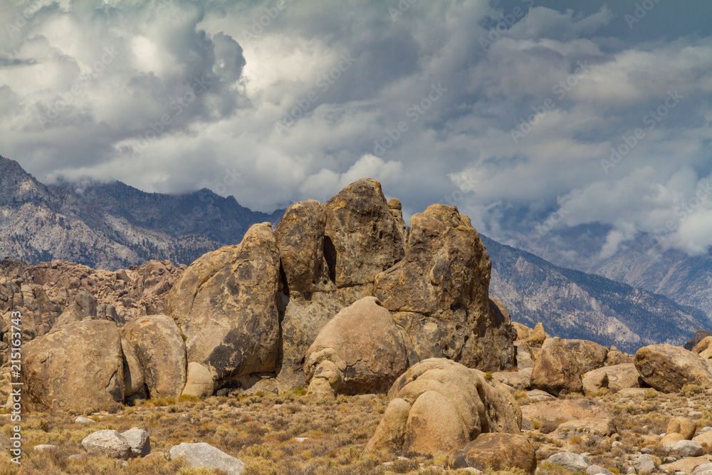 Huge Eroded Boulders in Alabama Hills, Eastern Sierra, California Huge Eroded Boulders in Alabama Hills, Eastern Sierra, California