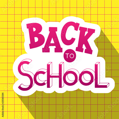 Back to school hand drawn lettering. Elements for greeting card, poster, banners. Notebook and sticker design