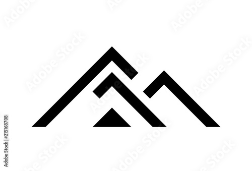 Black house logo template, vector illustration