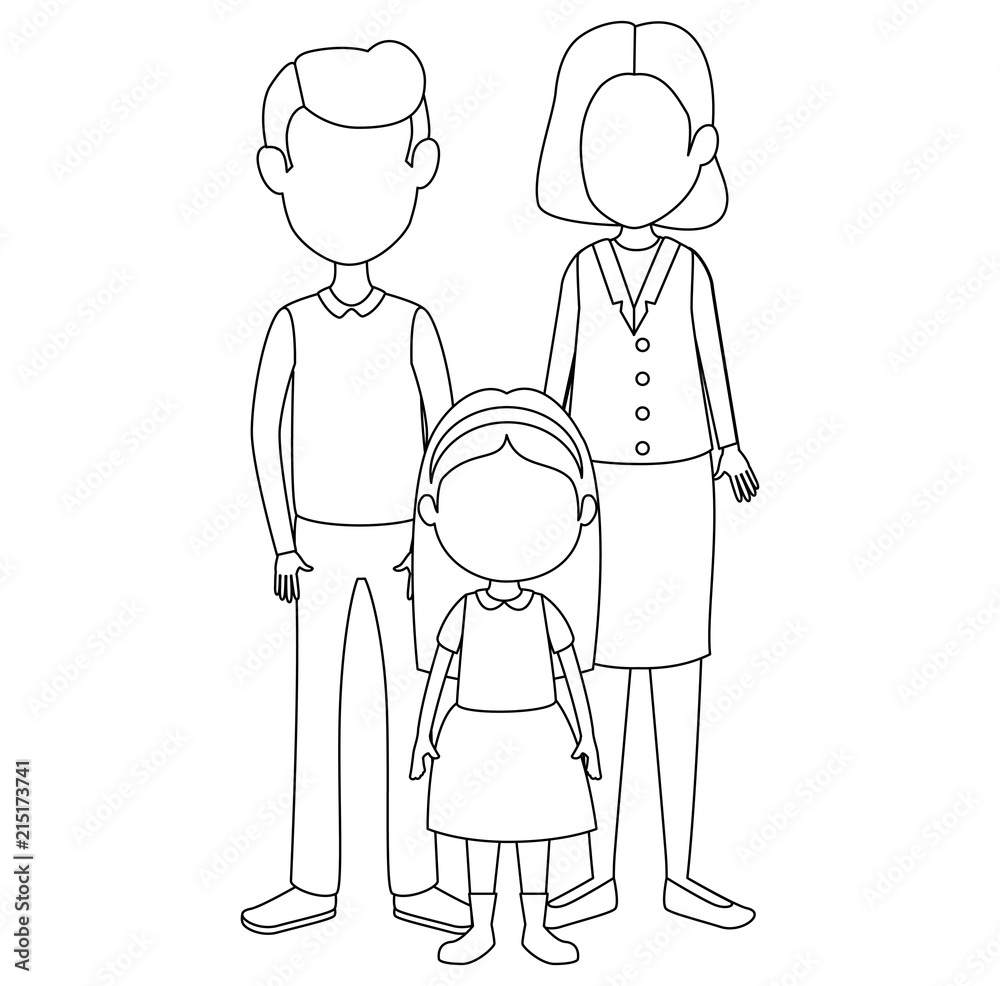 parents couple with daughter characters parents couple with daughter characters