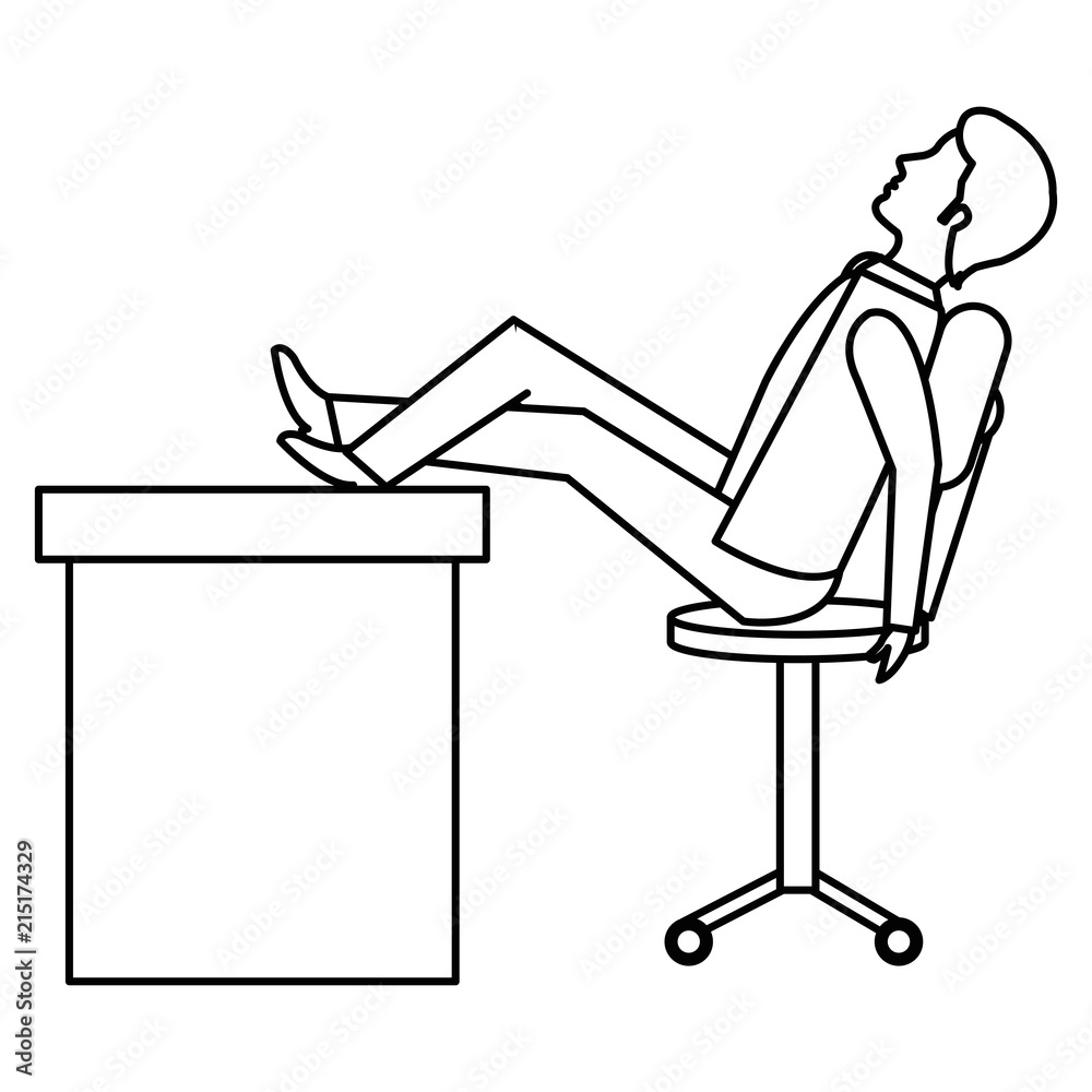 businessman relaxed in the office businessman relaxed in the office