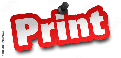 Foto print concept 3d illustration isolated