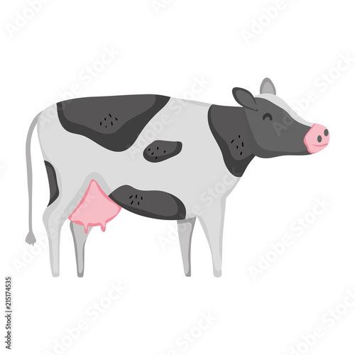 cute cow farm animal icon