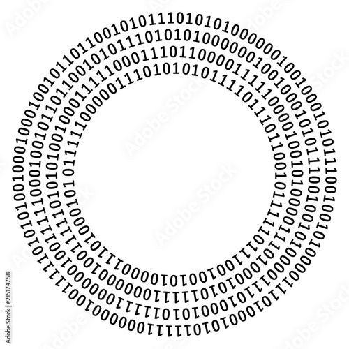 Circle shape of zero one