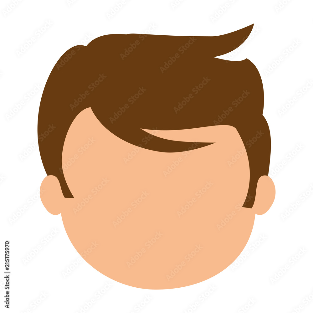cute and little boy head character cute and little boy head character