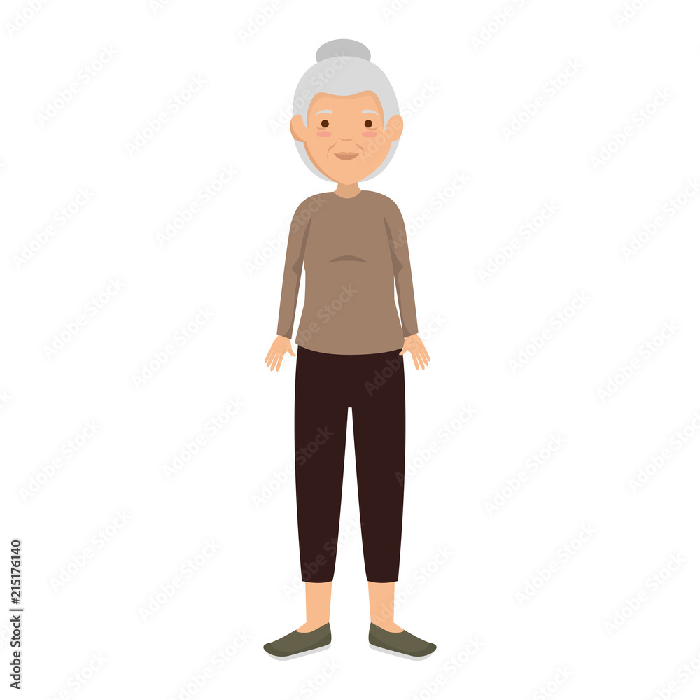 cute grandmother avatar character cute grandmother avatar character