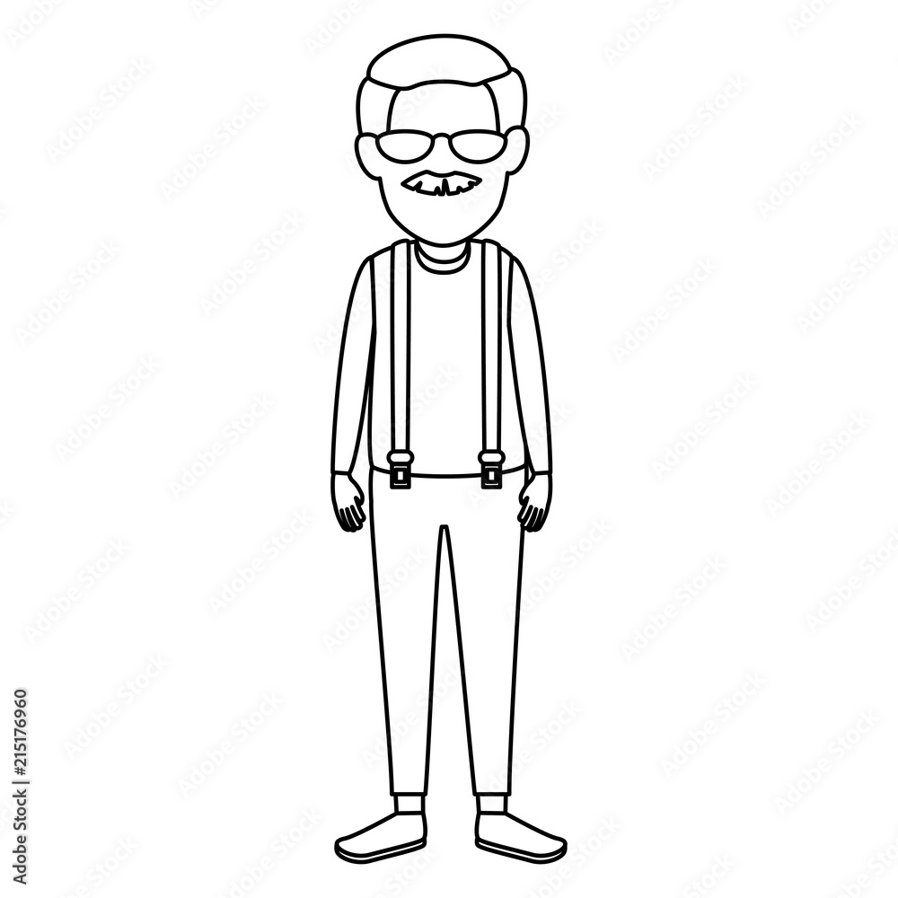 cute grandfather avatar character cute grandfather avatar character