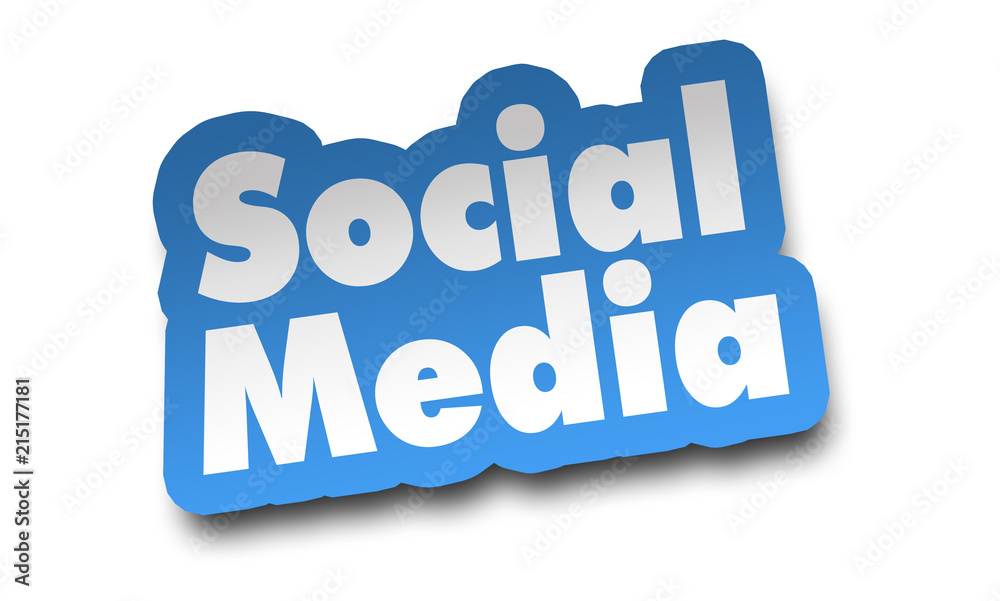 social media concept 3d illustration isolated