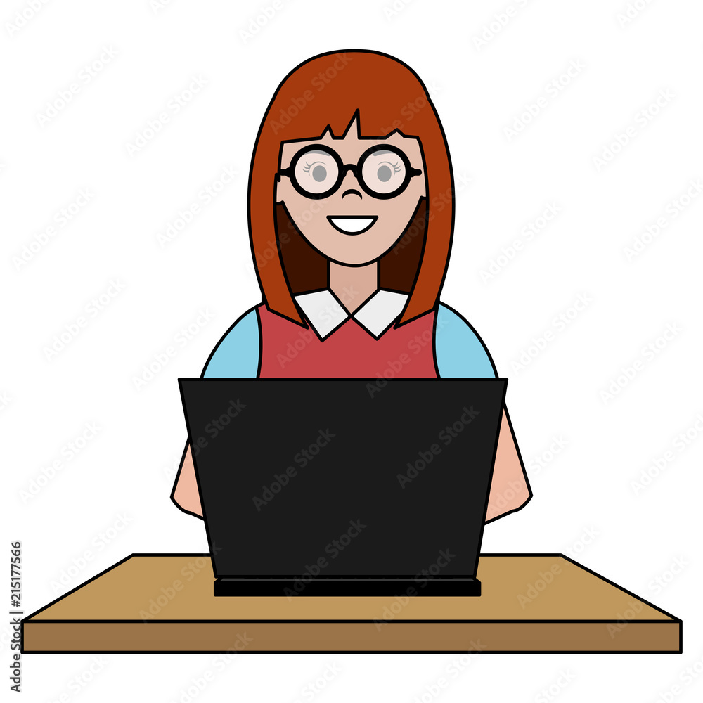 user female with computer laptop user female with computer laptop