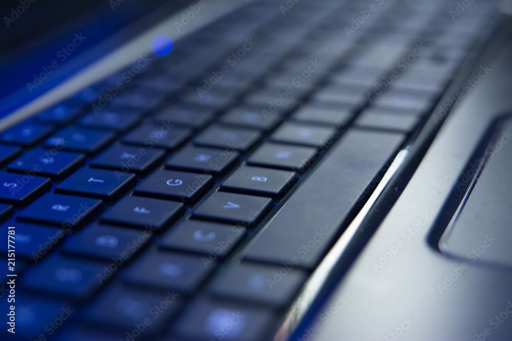 Close-up of laptop keyboard