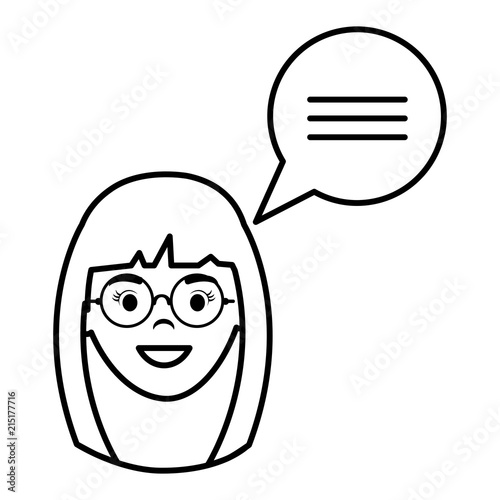 woman with speech bubble