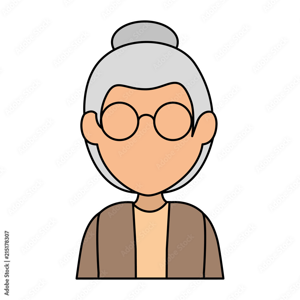 cute grandmother avatar character cute grandmother avatar character