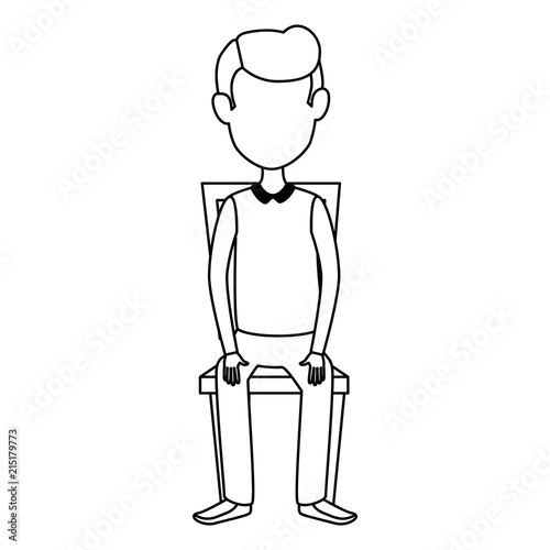 young man in the chair avatar character