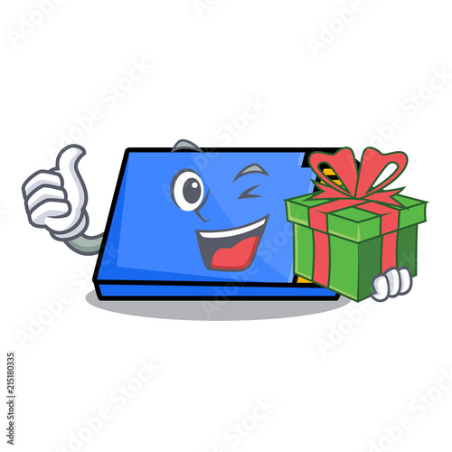 With gift memory card mascot cartoon