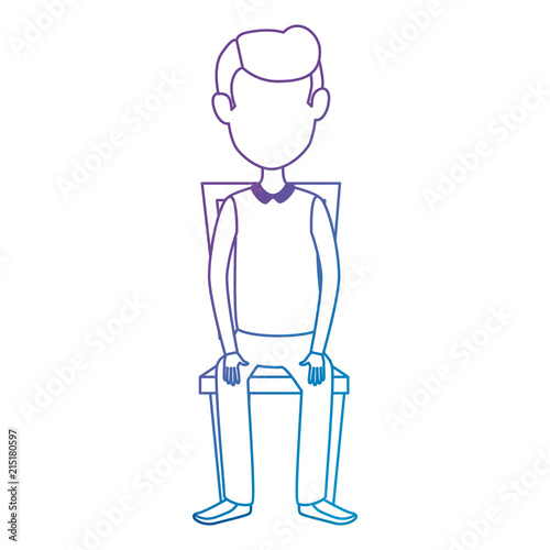 young man in the chair avatar character