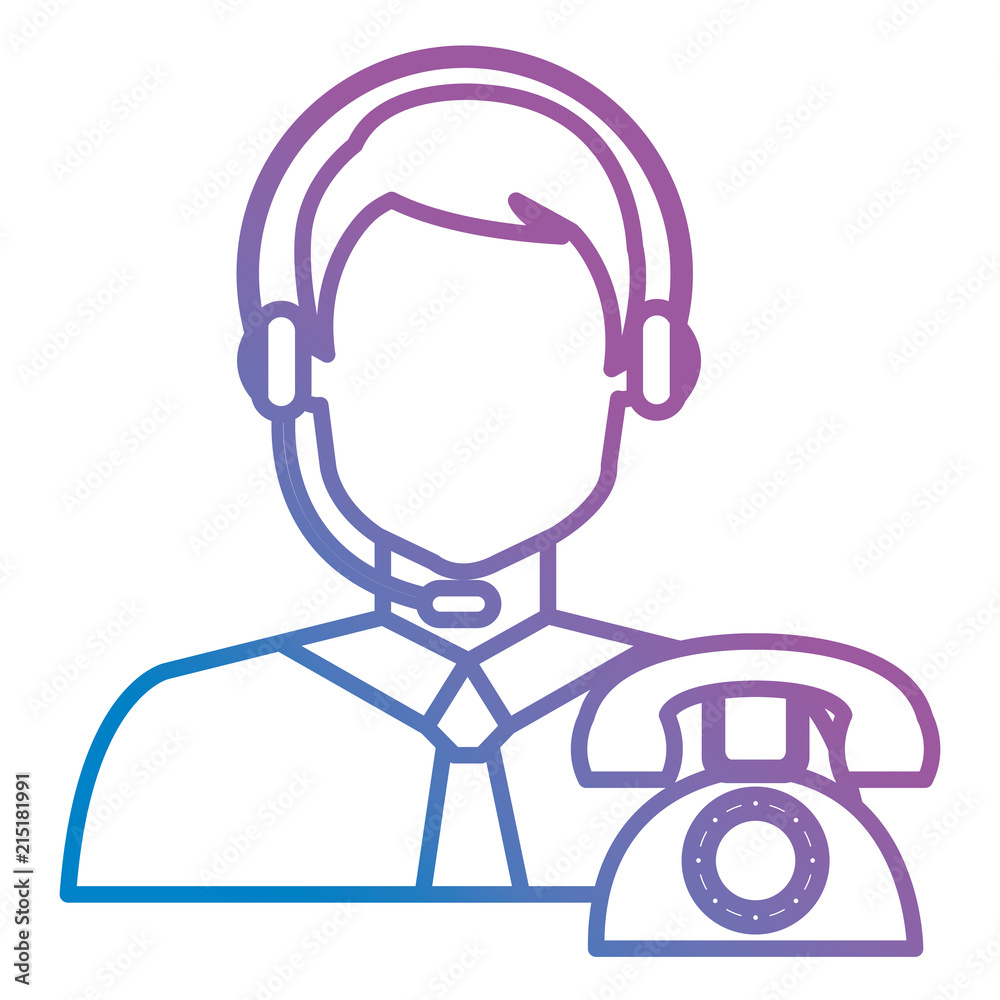 call center agent with headset and telephone call center agent with headset and telephone